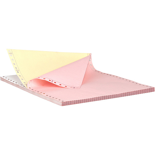 Sparco 3-part Computer Paper Letter - 8 1/2" x 11" - 15 lb Basis Weight - Perforated - Assorted - 1200 / Carton (01385)