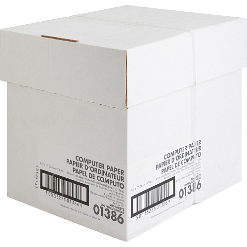 Sparco 4-part Cont.-form Multicolor Computer Paper Letter - 8 1/2" x 11" - 15 lb Basis Weight - Perforated - Assorted - 900 / Carton (01386)