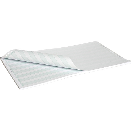 Sparco Continous-form 1/2" Green Bar Computer Paper 14 7/8" x 8 1/2" - 20 lb Basis Weight - Perforated - Green Bar - 2600 / Carton (02182)