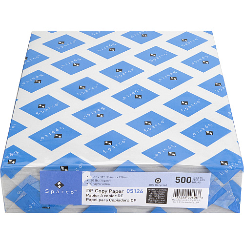 Sparco Premium Copy Paper - Gray Letter - 8 1/2" x 11" - 20 lb Basis Weight - Sustainable Forestry Initiative (SFI) - Lint-free, Acid-free, Archival-safe - Gray - 500 / Ream (05126)