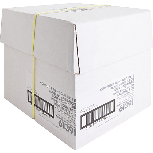 Sparco Perforated Blank Computer Paper 8 1/2" x 11" - 20 lb Basis Weight - Perforated - White - 2550 / Carton (61391)