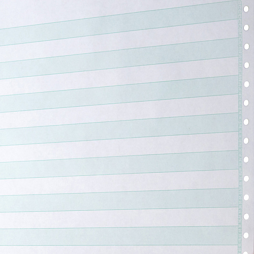 Sparco Continous-form 1/2" Green Bar Computer Paper 14 7/8" x 11" - 20 lb Basis Weight - Perforated - Green Bar - 2700 / Carton (62341)