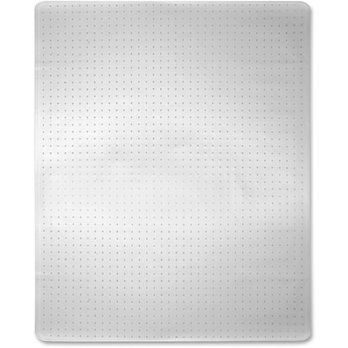 Lorell Low-Pile Economy Chairmat Carpeted Floor - 60" Length x 46" Width x 0.095" Thickness - Rectangular - Vinyl - Clear - 1 Each (LLR02158)