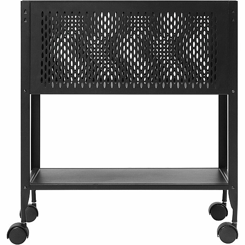 Lorell Mesh Rolling File 4 Casters - Steel - 13.31" Width x 24.21" Depth x 27.72" Height - Black - 1 Each (LLR60175)