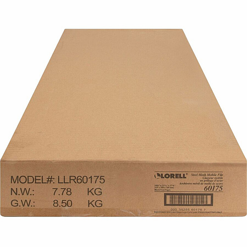 Lorell Mesh Rolling File 4 Casters - Steel - 13.31" Width x 24.21" Depth x 27.72" Height - Black - 1 Each (LLR60175)