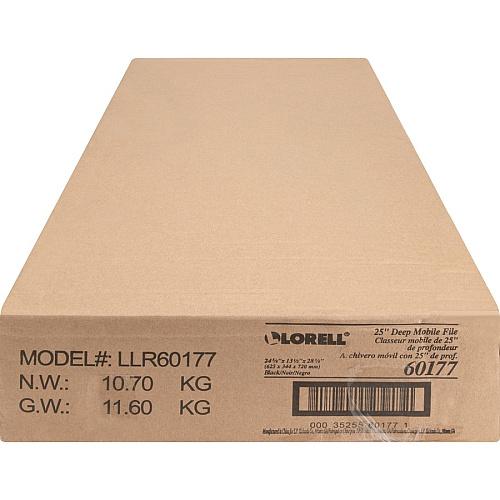 Lorell Standard Mobile File 4 Casters - 13.50" Width x 24.75" Depth x 28.25" Height - Black - 1 Each (LLR60177)
