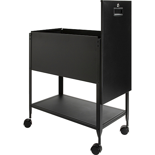 Lorell Standard Mobile File 4 Casters - 13.50" Width x 24.75" Depth x 28.25" Height - Black - 1 Each (LLR60177)