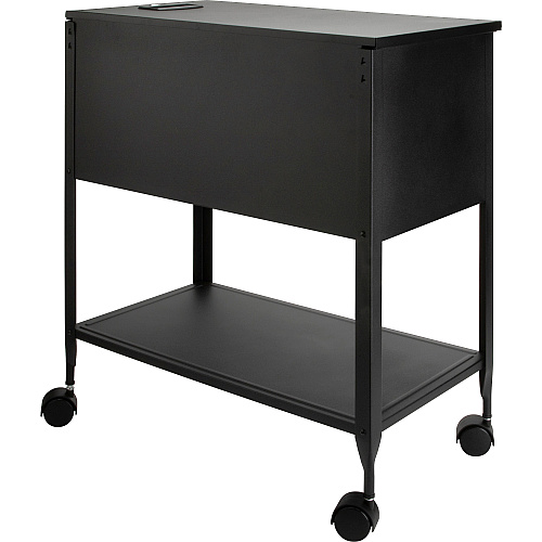 Lorell Standard Mobile File 4 Casters - 13.50" Width x 24.75" Depth x 28.25" Height - Black - 1 Each (LLR60177)