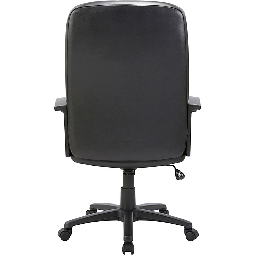Lorell Chadwick Series Executive High-Back Chair Black Seat Color - Leather Seat Material - Black Frame Color - 5-star Base - Black - 1 Each (LLR60120)