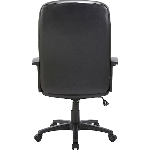 Lorell Chadwick Series Executive High-Back Chair Black Seat Color - Leather Seat Material - Black Frame Color - 5-star Base - Black - 1 Each (LLR60120)