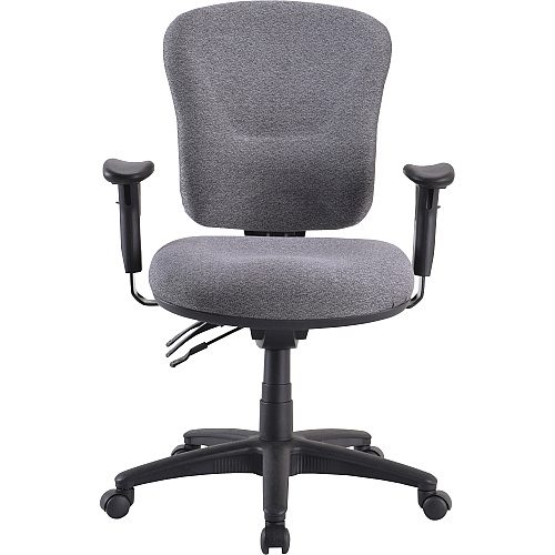Lorell Accord Series Mid-Back Task Chair Gray Seat Color - Polyester Seat Material - Black Frame Color - 1 Each (LLR66125)