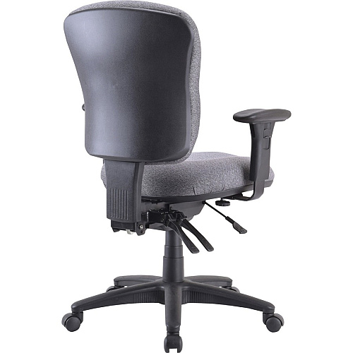 Lorell Accord Series Mid-Back Task Chair Gray Seat Color - Polyester Seat Material - Black Frame Color - 1 Each (LLR66125)