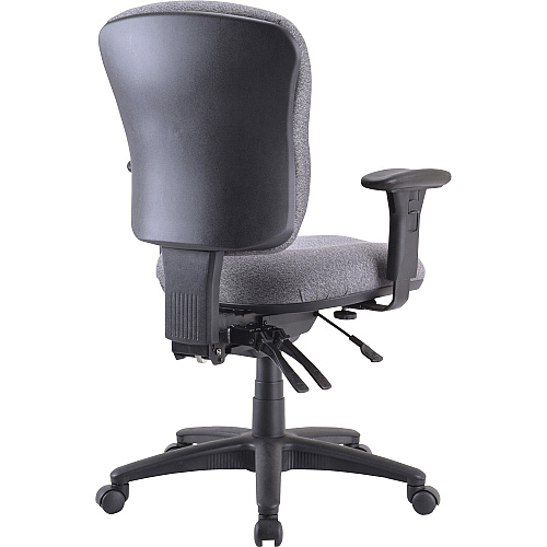 Lorell Accord Series Mid-Back Task Chair Gray Seat Color - Polyester Seat Material - Black Frame Color - 1 Each (LLR66125)