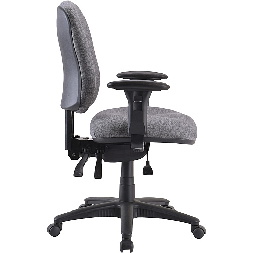 Lorell Accord Series Mid-Back Task Chair Gray Seat Color - Polyester Seat Material - Black Frame Color - 1 Each (LLR66125)