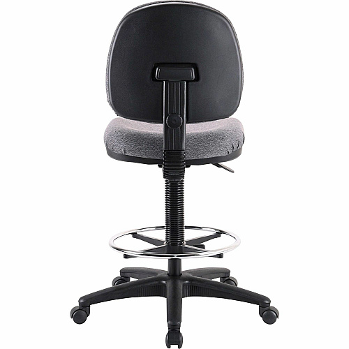 Lorell Millenia Series Adjustable Task Stool with Back Gray Seat Color - Gray - 1 Each (LLR80009)