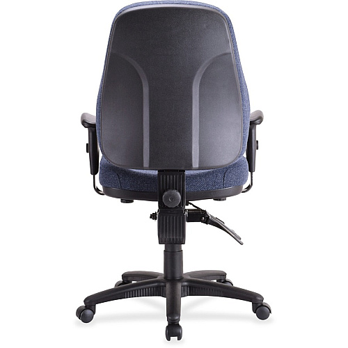 Lorell Bailey High-Back Multi-Task Chair Blue Seat Color - Acrylic Seat Material - Black Frame Color - 1 Each (LLR81101)