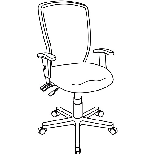 Lorell High-Back Mesh Office Chair with Arms, Black Fabric Seat (LLR86200)
