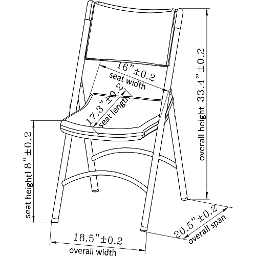 Lorell Heavy-duty Blow-Molded Folding Chairs Light Gray Seat Color - Polyethylene Seat Material - Light Gray Back Color - Polyethylene Back Material - Dark Gray Frame Color - Steel Frame Material - Steel, Polyethylene - 4 / Carton (LLR62515)