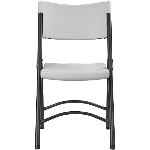 Lorell Heavy-duty Blow-Molded Folding Chairs Light Gray Seat Color - Polyethylene Seat Material - Light Gray Back Color - Polyethylene Back Material - Dark Gray Frame Color - Steel Frame Material - Steel, Polyethylene - 4 / Carton (LLR62515)