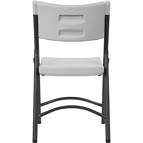 Lorell Heavy-duty Blow-Molded Folding Chairs Light Gray Seat Color - Polyethylene Seat Material - Light Gray Back Color - Polyethylene Back Material - Dark Gray Frame Color - Steel Frame Material - Steel, Polyethylene - 4 / Carton (LLR62515)