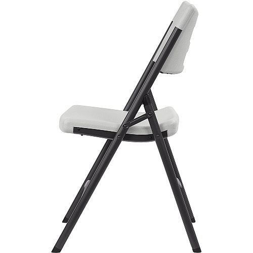 Lorell Heavy-duty Blow-Molded Folding Chairs Light Gray Seat Color - Polyethylene Seat Material - Light Gray Back Color - Polyethylene Back Material - Dark Gray Frame Color - Steel Frame Material - Steel, Polyethylene - 4 / Carton (LLR62515)