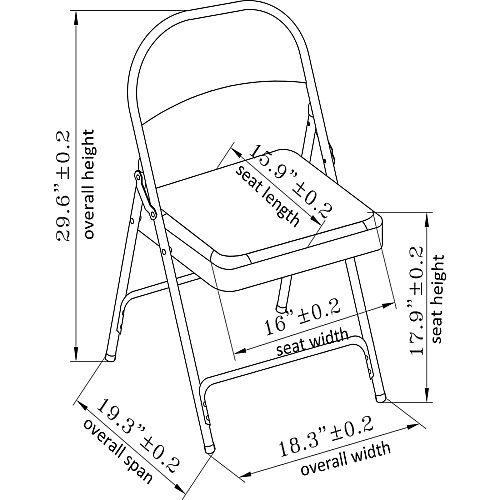 Lorell Padded Seat Folding Chairs Beige Seat Color - Vinyl Seat Material - Beige Frame Color - Steel Frame Material - 4 / Carton (LLR62501)