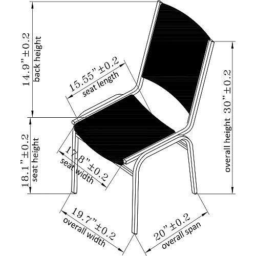 Lorell Padded Stacking Chairs Black Seat Color - Vinyl Seat Material - Vinyl Back Material - Steel Frame Material - Black - Steel, Vinyl - 4 / Carton (LLR62502)