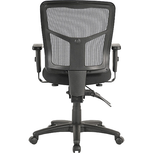 Lorell ErgoMesh Series Managerial Mesh Mid-Back Chair Black Seat Color - Fabric Seat Material - Black Back Color - Black Frame Color - Mid Back - 5-star Base - 1 Each (LLR86201)