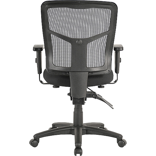 Lorell ErgoMesh Series Managerial Mesh Mid-Back Chair Black Seat Color - Fabric Seat Material - Black Back Color - Black Frame Color - Mid Back - 5-star Base - 1 Each (LLR86201)