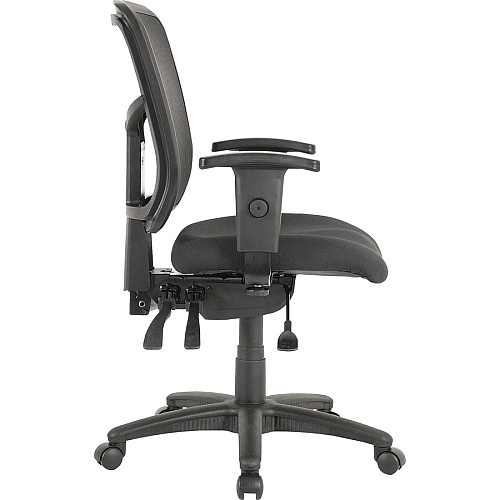Lorell ErgoMesh Series Managerial Mesh Mid-Back Chair Black Seat Color - Fabric Seat Material - Black Back Color - Black Frame Color - Mid Back - 5-star Base - 1 Each (LLR86201)