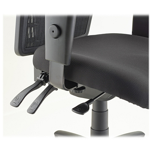 Lorell ErgoMesh Series Managerial Mesh Mid-Back Chair Black Seat Color - Fabric Seat Material - Black Back Color - Black Frame Color - Mid Back - 5-star Base - 1 Each (LLR86201)