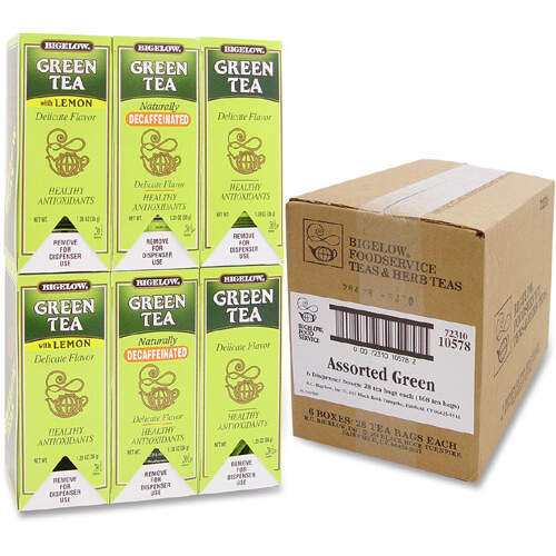 Bigelow Assorted Flavor Green Tea Bag Green Tea - 28/Box - 6 / Carton (10578)