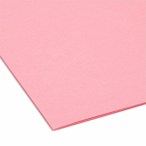 Smead Interior Folders 8 1/2" x 11" - 3/4" Expansion - Top Tab Location - Assorted Tab Position - 11 pt. - 1 Plys - Paper Stock - Aqua, Black, Dark Pink, Gray, Purple - 10% Recycled - 100 / Box (10295)