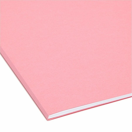 Smead Interior Folders 8 1/2" x 11" - 3/4" Expansion - Top Tab Location - Assorted Tab Position - 11 pt. - 1 Plys - Paper Stock - Aqua, Black, Dark Pink, Gray, Purple - 10% Recycled - 100 / Box (10295)