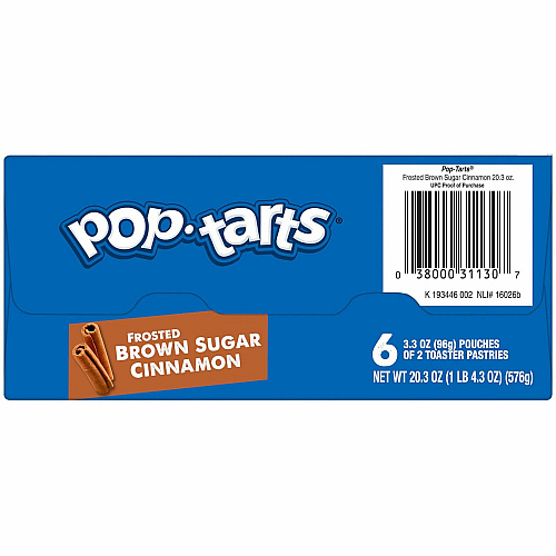 Kellogg's Pop-Tarts&reg Frosted Brown Sugar Cinnamon Cinnamon, Brown Sugar, Frosted Brown Sugar Cinnamon - 1 - 1.27 lb - 2/Pack - 6 / Box (31132)