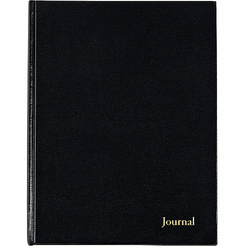 TOPS Professional Business Journal with Ribbon - Letter 160 Sheets - Sewn - 20 lb Basis Weight - Letter - 8 1/2" x 11" Sheet Size - White Paper - Black Cover - Acid-free, Hard Cover - 1 Each (J25811)