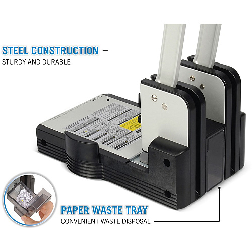 CARL XHC2100 Extra Heavy-duty Two Hole Punch 2 Punch Head(s) - 100 Sheet of 20lb Paper - 1/4" Punch Size - Blue (62100)