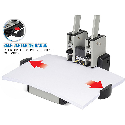CARL XHC2100 Extra Heavy-duty Two Hole Punch 2 Punch Head(s) - 100 Sheet of 20lb Paper - 1/4" Punch Size - Blue (62100)