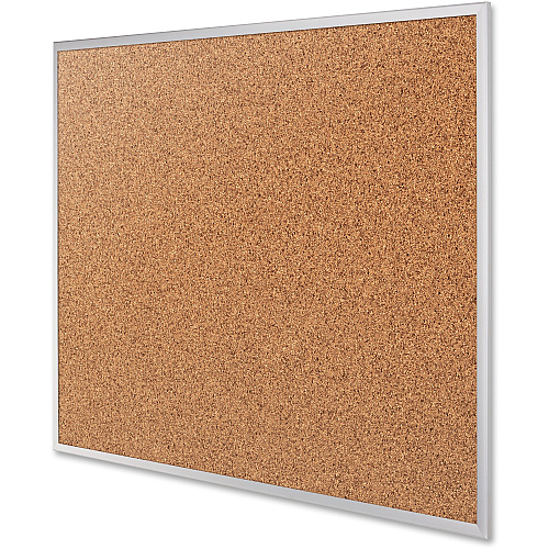 Quartet Classic Series Bulletin Board 36" Board Height x 48" Board Width - Brown Natural Cork Surface - Heavy-gauge, Self-healing, Heavy Duty - Silver Aluminum Frame - 1 Each (2304)