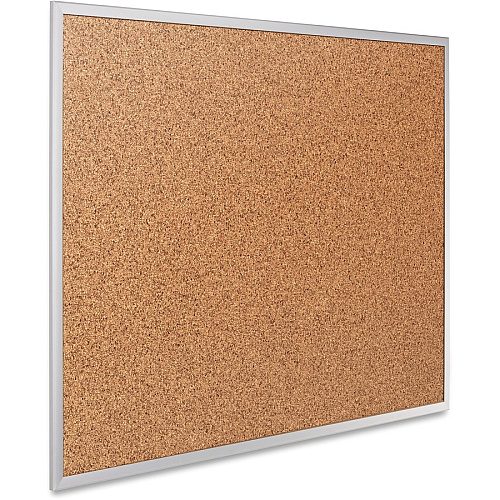 Quartet Classic Series Bulletin Board 36" Board Height x 48" Board Width - Brown Natural Cork Surface - Heavy-gauge, Self-healing, Heavy Duty - Silver Aluminum Frame - 1 Each (2304)