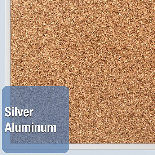Quartet Classic Series Bulletin Board 36" Board Height x 48" Board Width - Brown Natural Cork Surface - Heavy-gauge, Self-healing, Heavy Duty - Silver Aluminum Frame - 1 Each (2304)