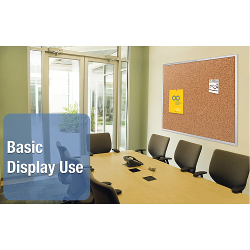 Quartet Classic Series Bulletin Board 48" Board Height x 72" Board Width - Brown Natural Cork Surface - Heavy-gauge, Self-healing, Heavy Duty - Silver Aluminum Frame - 1 Each (2307)