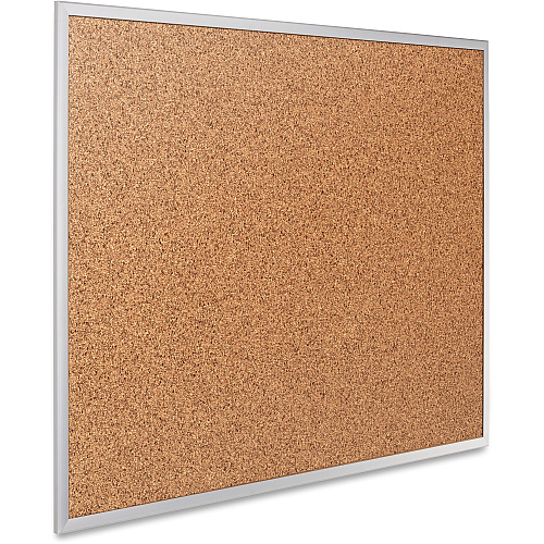Quartet Classic Series Bulletin Board 48" Board Height x 72" Board Width - Brown Natural Cork Surface - Heavy-gauge, Self-healing, Heavy Duty - Silver Aluminum Frame - 1 Each (2307)