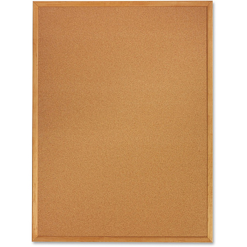 Quartet Classic Series Cork Bulletin Board 36" Board Height x 48" Board Width - Brown Natural Cork Surface - Self-healing, Flexible, Durable - Oak Frame - 1 Each (304)