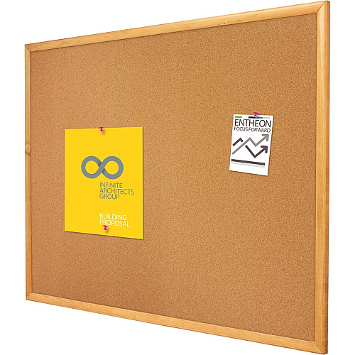 Quartet Classic Series Cork Bulletin Board 36" Board Height x 60" Board Width - Brown Natural Cork Surface - Self-healing, Flexible, Durable - Oak Frame - 1 Each (305)
