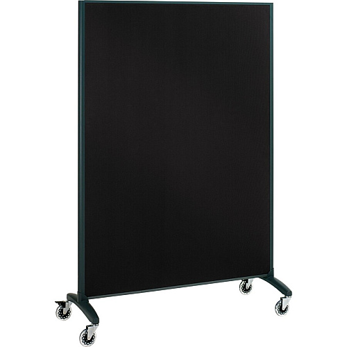 Quartet Motion Room Divider 36" (3 ft) Width x 72" (6 ft) Height - White Porcelain Surface - Graphite Metal Frame - Magnetic - 1 Each (6630MB)