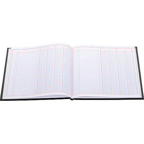 Wilson Jones 74100 4-Column Account Book Sewn Bound - 7" x 9.25" Form Size - 9.50" x 7" Sheet Size - 4 Columns per Sheet - White Sheet(s) - Red, Blue Print Color - Black, Gold Cover - 1 Each (74104)