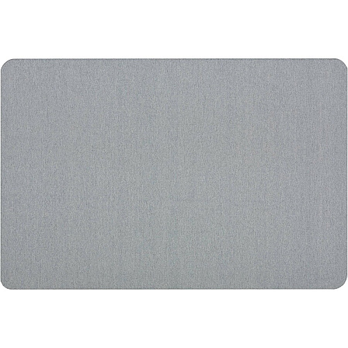 Quartet Oval Office Bulletin Board 36" Board Height x 48" Board Width - Light Blue Fabric Surface - Frameless, Flexible - 1 Each (7684BE)