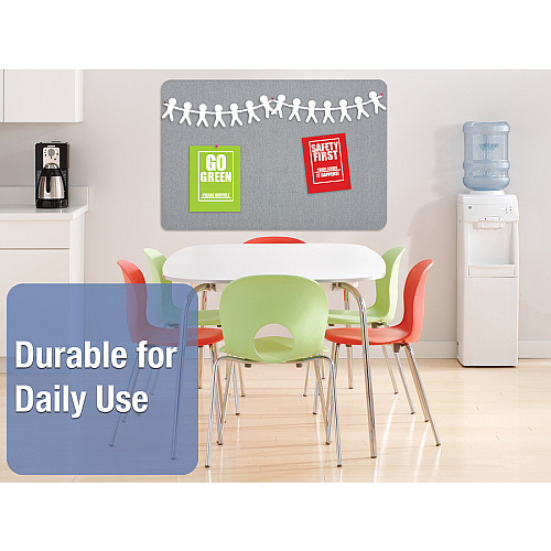 Quartet Oval Office Bulletin Board 36" Board Height x 48" Board Width - Light Blue Fabric Surface - Frameless, Flexible - 1 Each (7684BE)