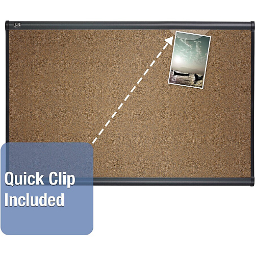 Quartet Prestige Bulletin Board 48" Board Height x 72" Board Width - Brown Cork Surface - Self-healing, Durable - Graphite Frame - 1 Each (B247G)